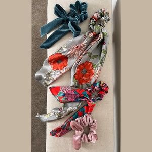 FREE PEOPLE hair scarves and scrunchies, set of 4
